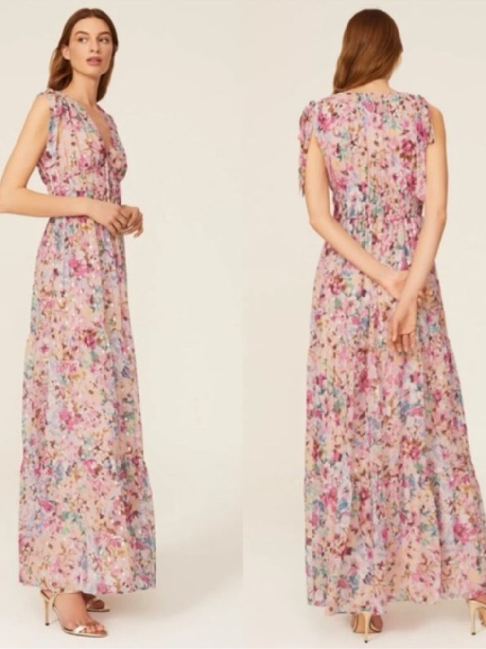 Shoshanna Zahra Floral Gown Maxi Dress in Size 6 - Picture 2 of 11